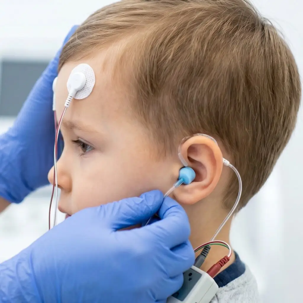 Hörtest bei einem Kind - Die HNO-Praxis Iserlohn bietet Hörtests auch bei Kindern an