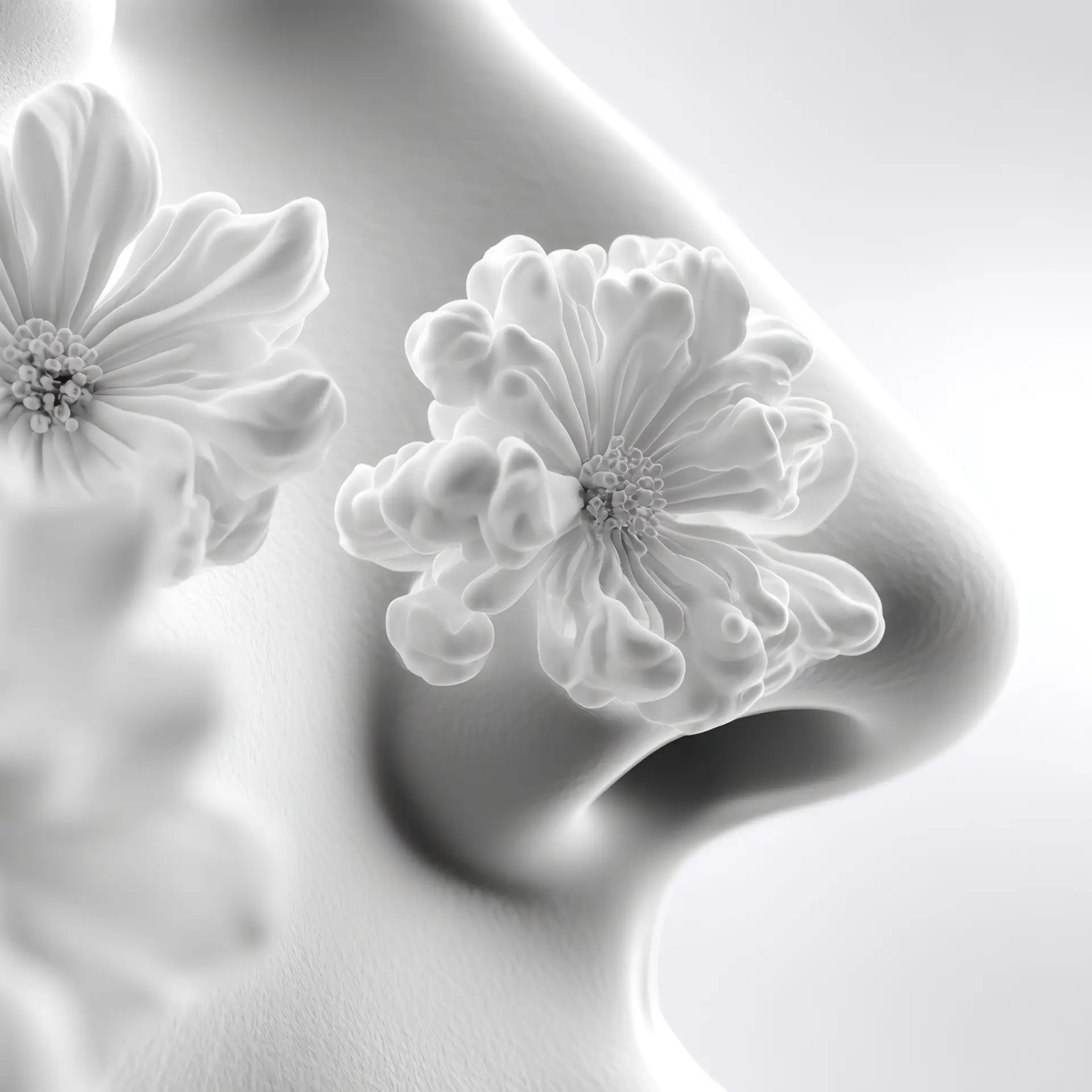 Blumen auf einer Nase - Die HNO-Praxis Iserlohn führt für Nasenpolypen eine Biologika-Therapie durch